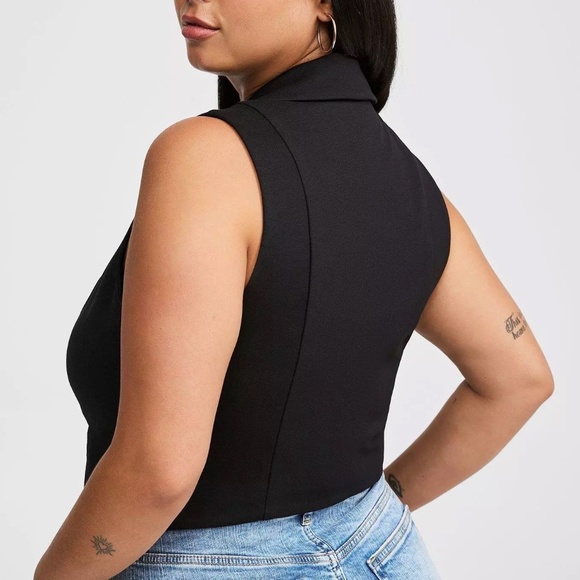 NWT Torrid Studio Ponte Buttoned Tailored Suit Vest, Size 1X (14/16) - Picture 16 of 16